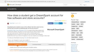 
                            8. How does a student get a DreamSpark account for …