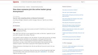 
                            9. How does someone join the online hacker group …