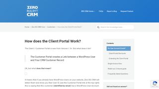 
                            7. How does the Client Portal Work? – Zero BS CRM