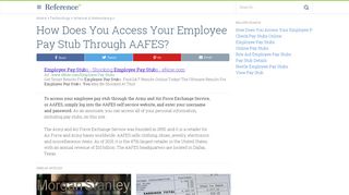 
                            9. How Does You Access Your Employee Pay Stub Through AAFES ...