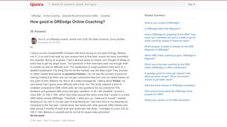 
                            4. How good is GREedge Online Coaching? - Quora