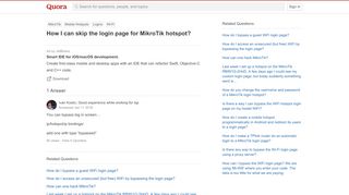 
                            6. How I can skip the login page for MikroTik hotspot?  …