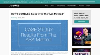 
                            8. How I DOUBLED Sales with The 'Ask Method'