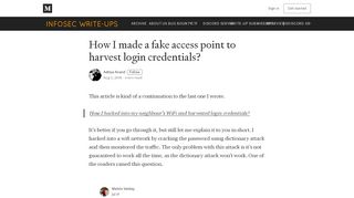 
                            6. How I made a fake access point to harvest login credentials?