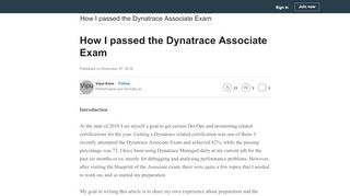 
                            8. How I passed the Dynatrace Associate Exam - LinkedIn