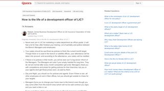 
                            1. How is the life of a development officer of LIC? - Quora