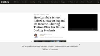 
                            5. How Lambda School Raised $30M To Expand Its Income-Sharing ...