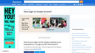 
                            7. How login to shopko kronos? - Answers.com