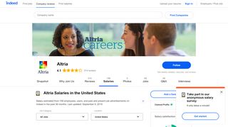 
                            6. How much does Altria pay? | Indeed.com