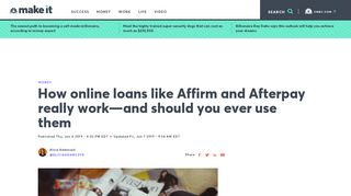 
                            2. How online loans like Affirm and Afterpay really ... - CNBC.com