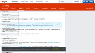 
                            8. How portal users interact with your portal | Apigee Docs