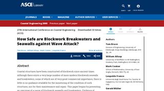 
                            9. How Safe are Blockwork Breakwaters and Seawalls against Wave ...