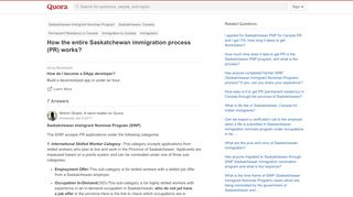 
                            8. How the entire Saskatchewan immigration process (PR) works? - Quora