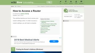 
                            1. How to Access a Router (with Pictures) - wikiHow