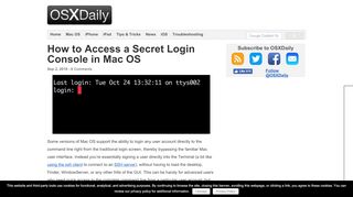 
                            5. How to Access a Secret Login Console in Mac OS