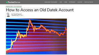 
                            6. How to Access an Old Datek Account | …