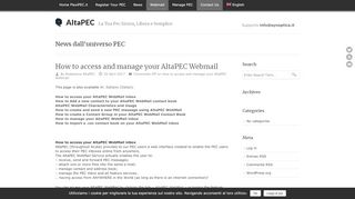 
                            2. How to access and manage your AltaPEC Webmail | ^ AltaPEC