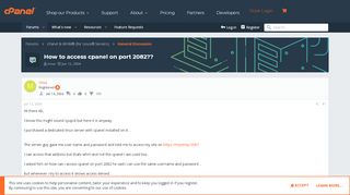 
                            8. How to access cpanel on port 2082?? | cPanel Forums