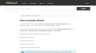 
                            8. How to access cPanel - SiteGround