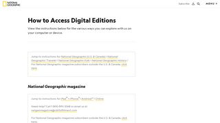 
                            2. How to Access Digital Editions | National Geographic