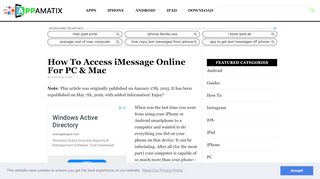 
                            8. How To Access iMessage Online For PC & Mac | Appamatix