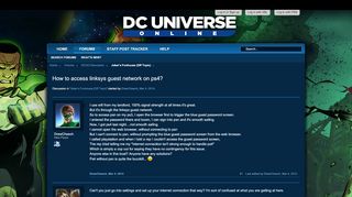 
                            8. How to access linksys guest network on ps4? | DC Universe Online ...