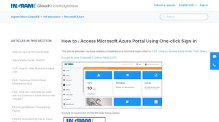 
                            5. How to : Access Microsoft Azure Portal Using One-click Sign-in ...