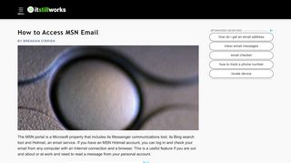 
                            10. How to Access MSN Email | It Still Works