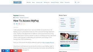 
                            9. How To Access MyPay | Military.com