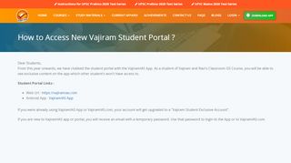 
                            2. How to Access New Vajiram Student Portal - Vajiram & Ravi