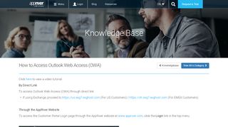 
                            4. How to Access Outlook Web Access (OWA) - AppRiver