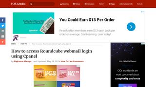 
                            9. How to access Roundcube webmail login using Cpanel | H2S Media
