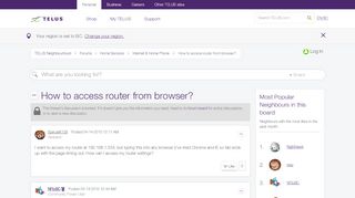 
                            6. How to access router from browser? - TELUS Neighbourhood