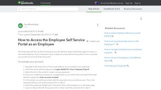 
                            7. How to Access the Employee Self Service Portal as - QuickBooks - Intuit