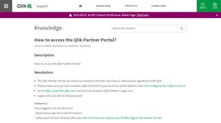 
                            2. How to access the Qlik Partner Portal? - Qlik® | Support Portal