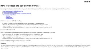 
                            5. How to access the Self-Service portal?