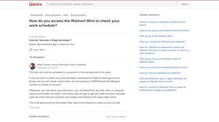 
                            9. How to access the Walmart Wire to check your work schedule - Quora