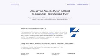 
                            4. How to access your Arcor.de (Arcor) email account using IMAP