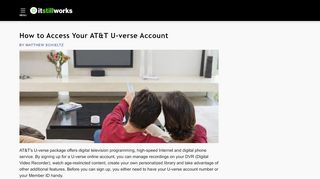
                            8. How to Access Your AT&T U-verse Account | It Still Works