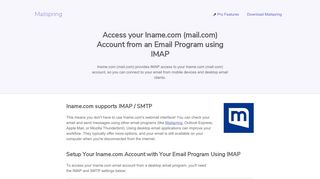 
                            4. How to access your Iname.com (mail.com) email account ...