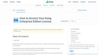 
                            1. How to Access Your Kong Enterprise Edition License - v0.31-x ...