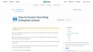 
                            7. How to Access Your Kong Enterprise License - v0.35-x | Kong ...