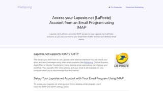 
                            2. How to access your Laposte.net (LaPoste) email account using IMAP