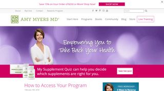 
                            1. How to Access Your Program - Amy Myers MD