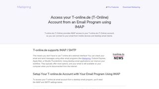 
                            6. How to access your T-online.de (T-Online) email account using IMAP