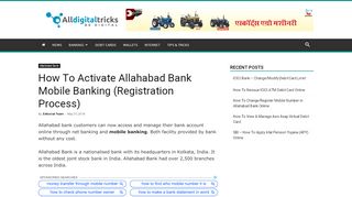 
                            2. How To Activate Allahabad Bank Mobile Banking ...