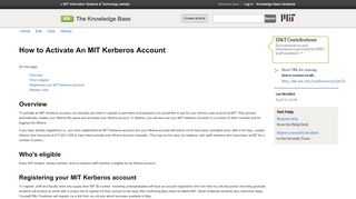 
                            3. How to Activate An MIT Kerberos Account - IS&T ...