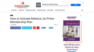 
                            7. How to Activate Reliance Jio Prime Membership Plan ...