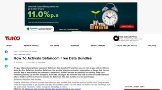 
                            8. How To Activate SAFARICOM Free Data Bundles ▷ Tuko.co.ke