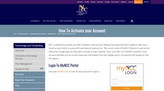 
                            2. How To Activate your Account - Nassau Community College